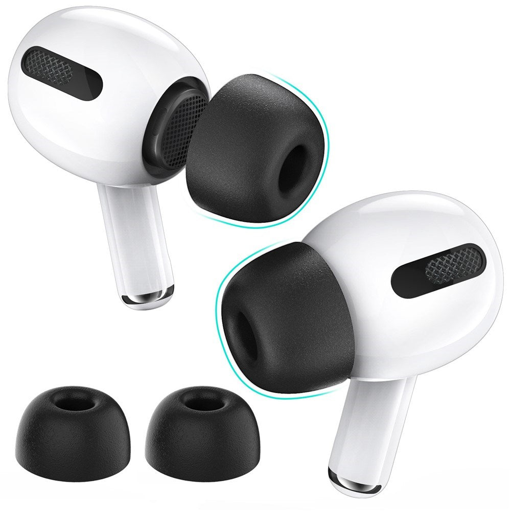 AHASTYLE AirPods Pro (1. & 2. Gen.) WG28 Ørepropper i Memory Foam - Str. L - Sort