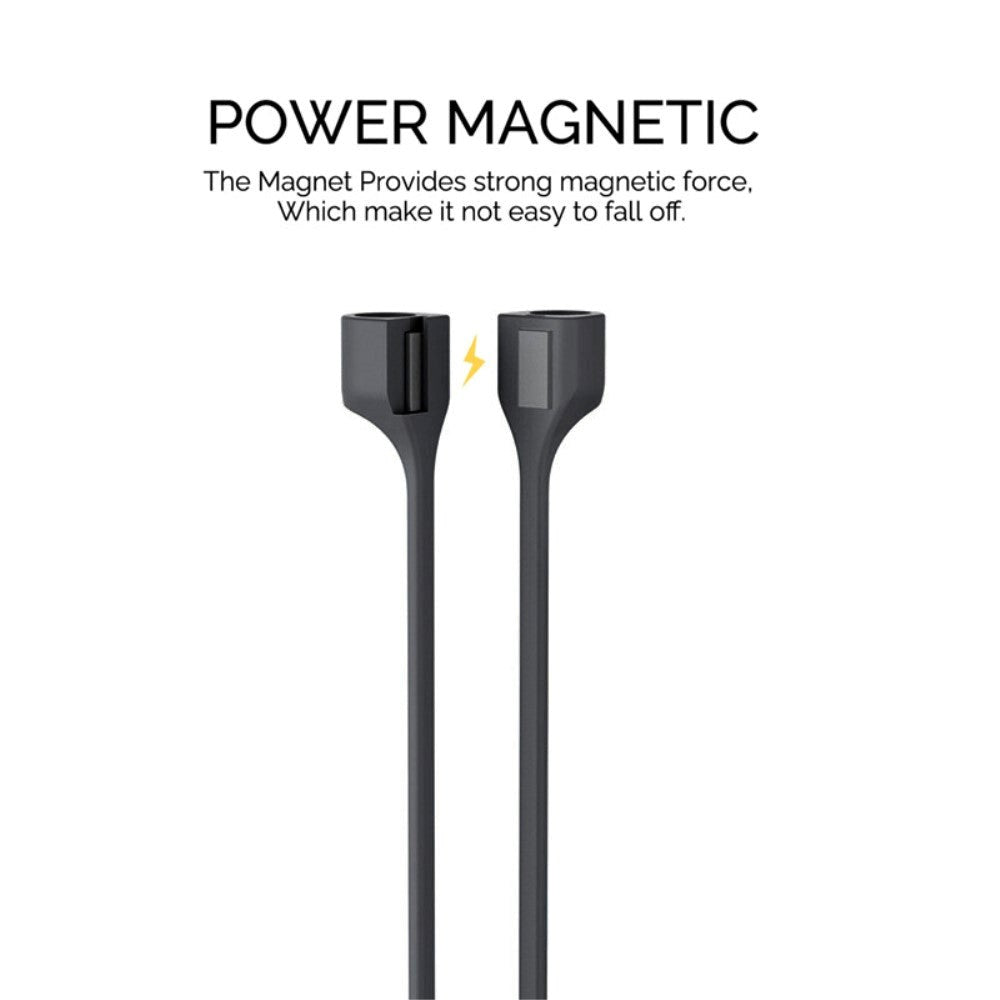 AirPods / AirPods Pro Fleksibel Magnetisk Silikon Halsstropp - Hvit