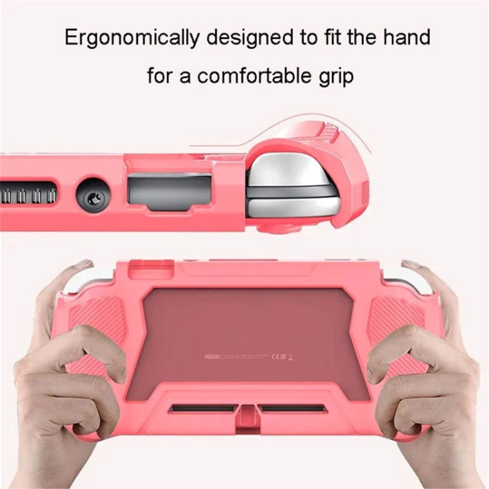 Nintendo Switch Lite 360° plastdeksel m. Skjermbeskytter - Rosa