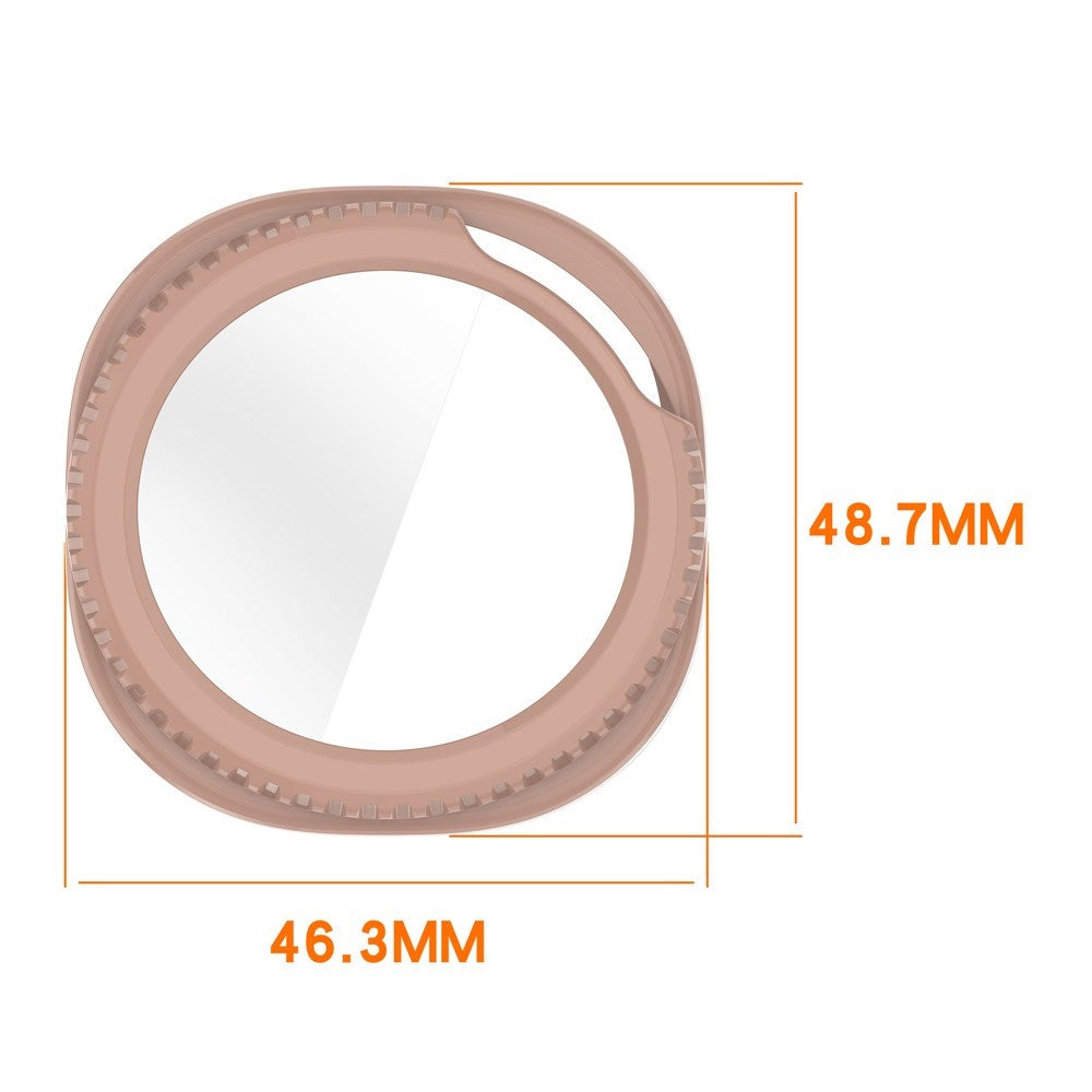 Samsung Galaxy Watch 8 Classic (46mm) Plast Cover - Indbygget Skærmbeskyttelsesglas - Mat Sølv