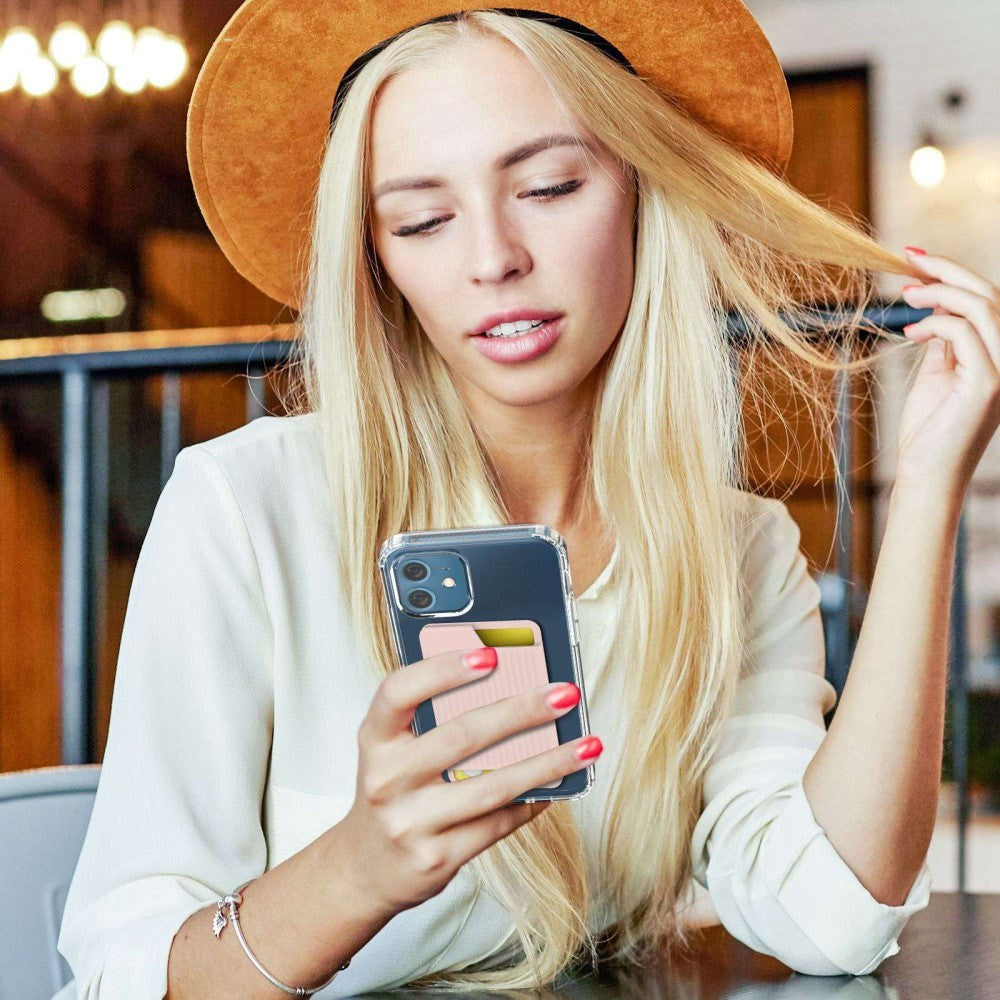 Silikon ryggkortholder Stick-on - Svart