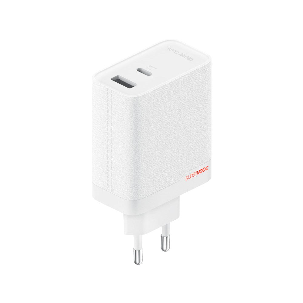Vegglader etc. USB-C til USB-C-kabel - OnePlus - 120W - USB-C / USB-A - Hvit