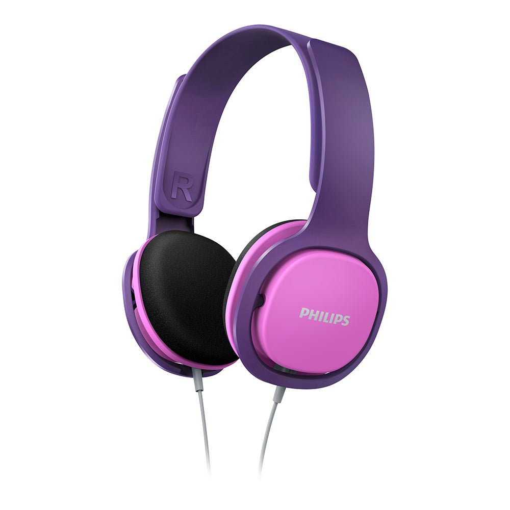 Philips On-Ear-hodetelefoner for barn med lydbegrenser - rosa / lilla