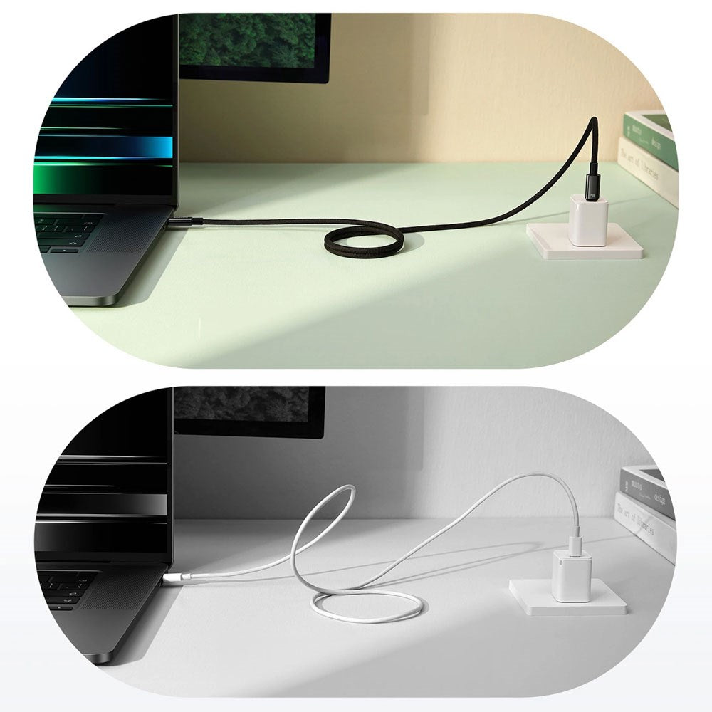 Baseus USB-C til USB-C Kabel m. 100W - 480Mb/s - 1m - Sort
