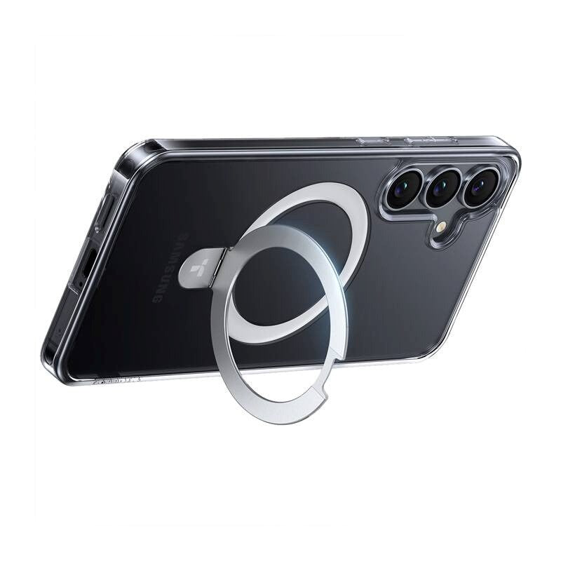 TORRAS Samsung Galaxy S25 - Guardian Ostand Series Cover m. Kickstand - MagSafe Kompatibel - Gennemsigtig
