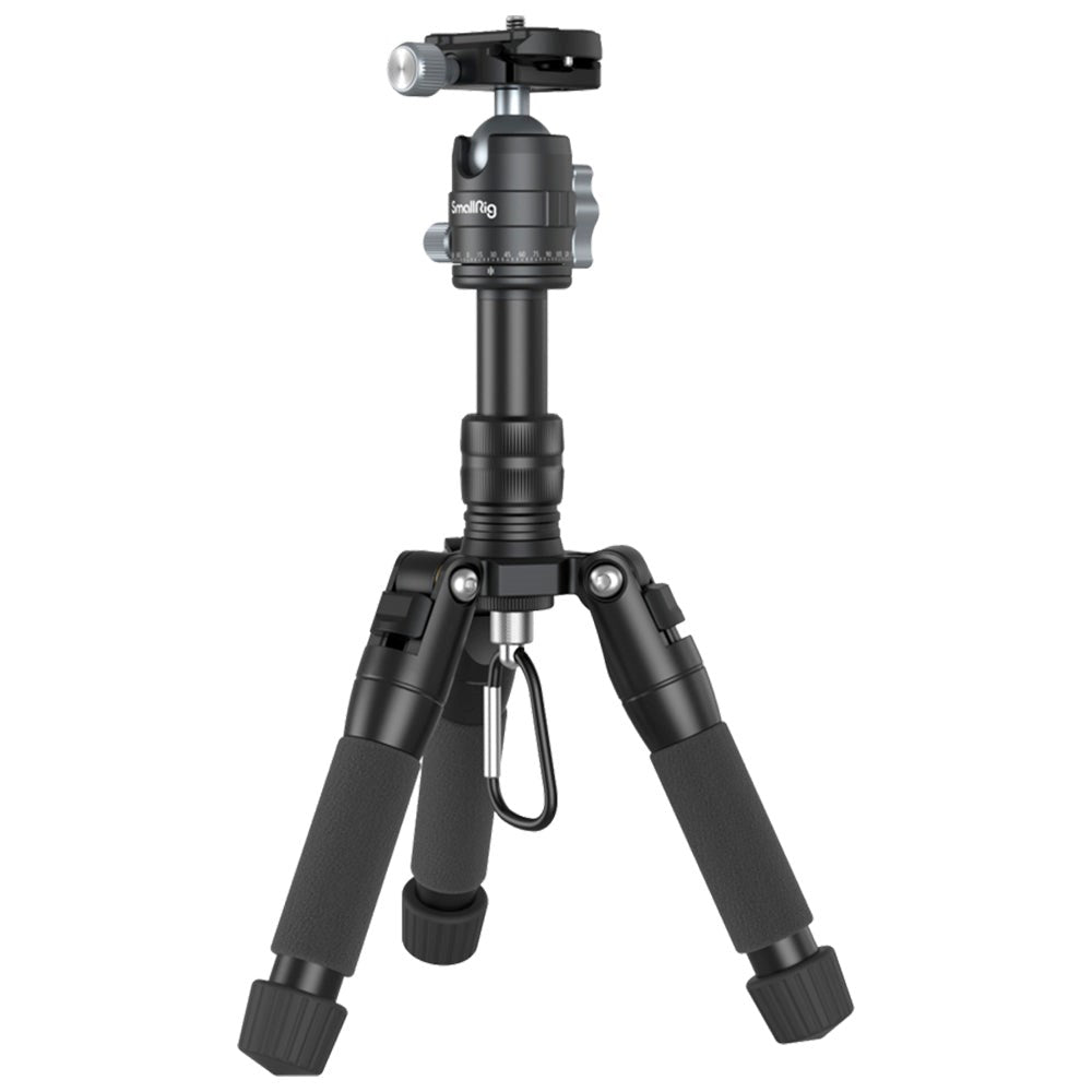 SmallRig 4289 Aluminium Mini Tripod VT-20 w. Mobilholder og justerbare ben - Svart