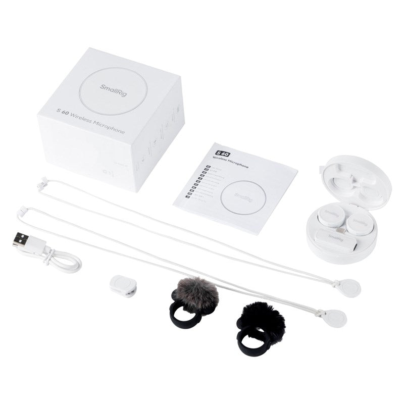 Trådløs mikrofon - SmallRig 4706 S 60 - USB-C - Hvit