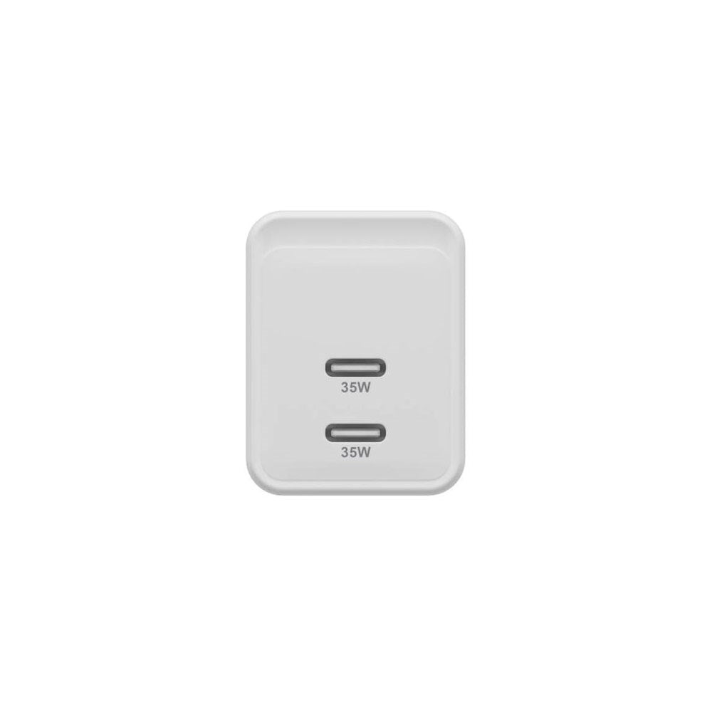 Hyper Vægoplader m. 2 x USB-C - 35W - Hvid