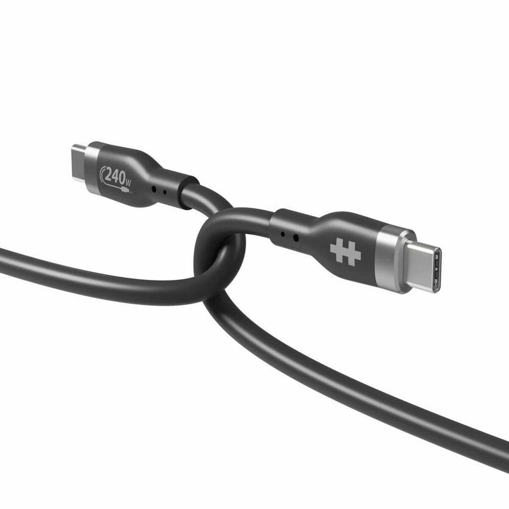 Hyper Silikone USB-C til USB-C Kabel - 1m / 240W - Sort