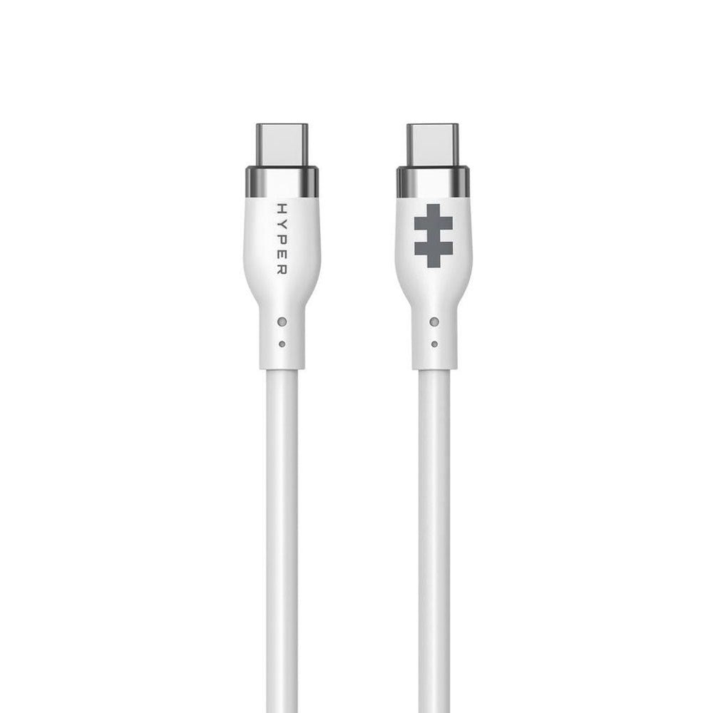 Hyper HyperJuice Silikone USB-C til USB-C Kabel - 1.5m / 60W - Hvid