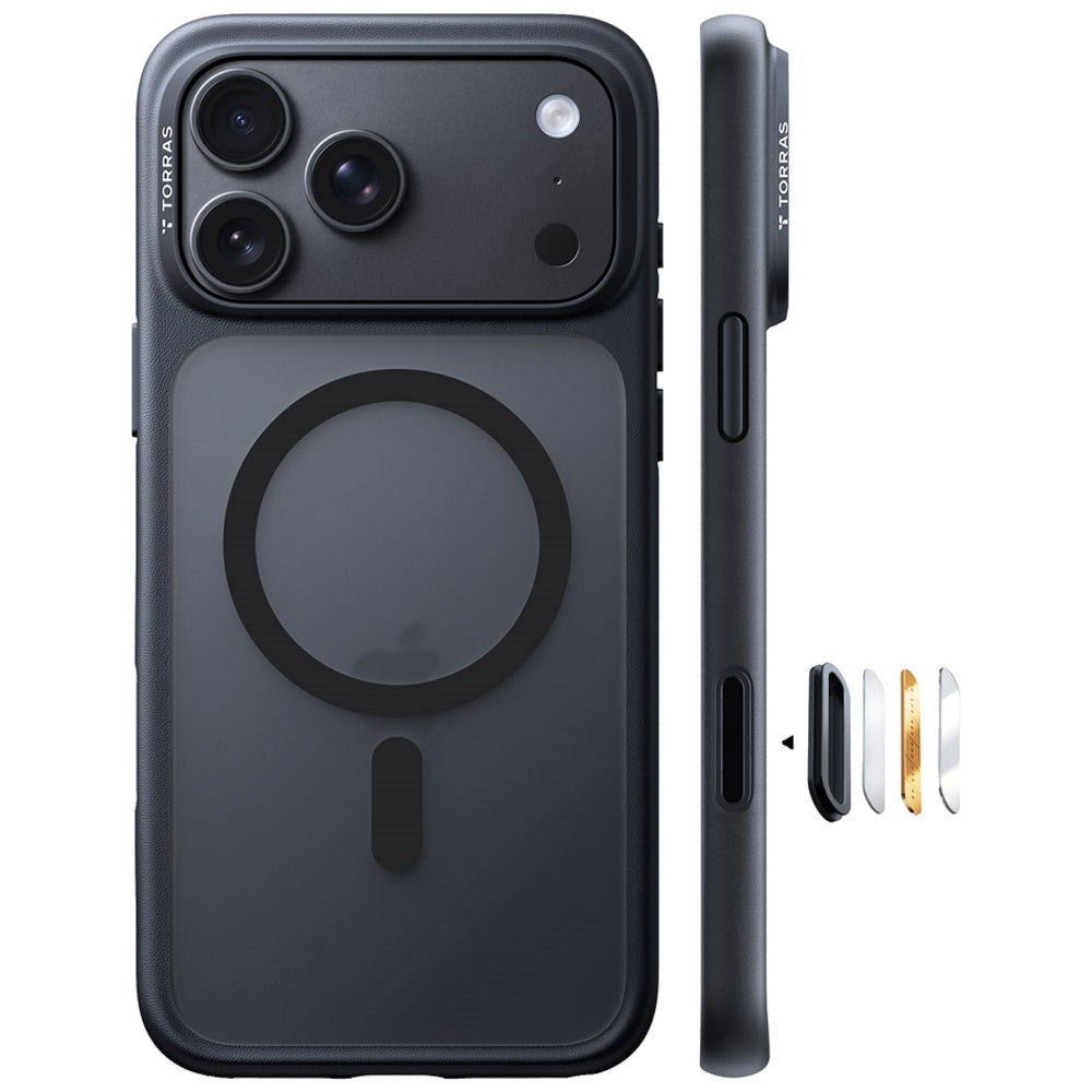 iPhone 18 Pro Max / 17 Pro Max TORRAS Guardian Mag Bagside Cover - MagSafe Kompatibel - Sort