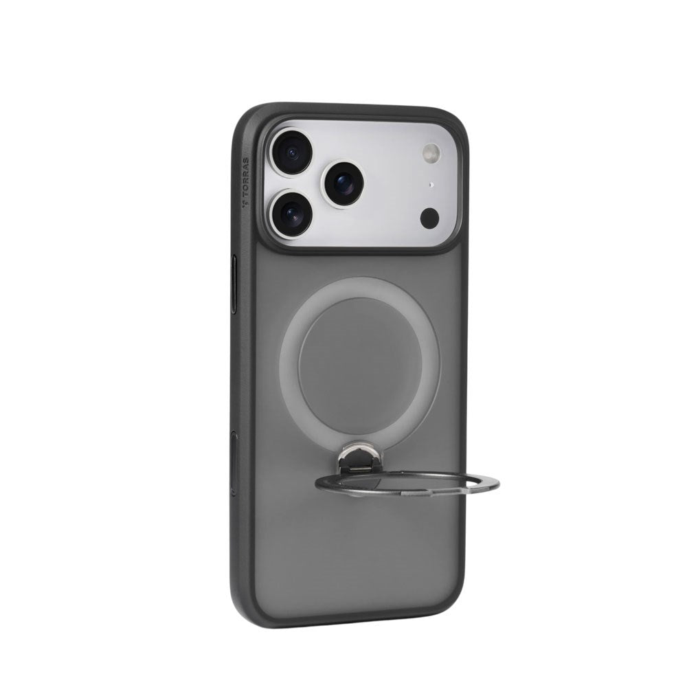 iPhone 18 Pro Max / 17 Pro Max TORRAS Ostand Q3 Spin Bagside Cover - MagSafe Kompatibel - Sort