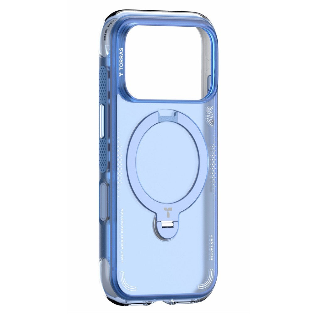 iPhone 18 Pro Max / 17 Pro Max TORRAS Ostand Q3 Air Bagside Cover - MagSafe Kompatibel - Blå