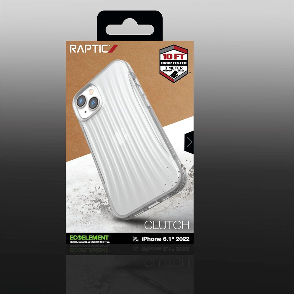 iPhone 14 Raptic Clutch Series Bagside Håndværker Cover - Mat Gennemsigtig