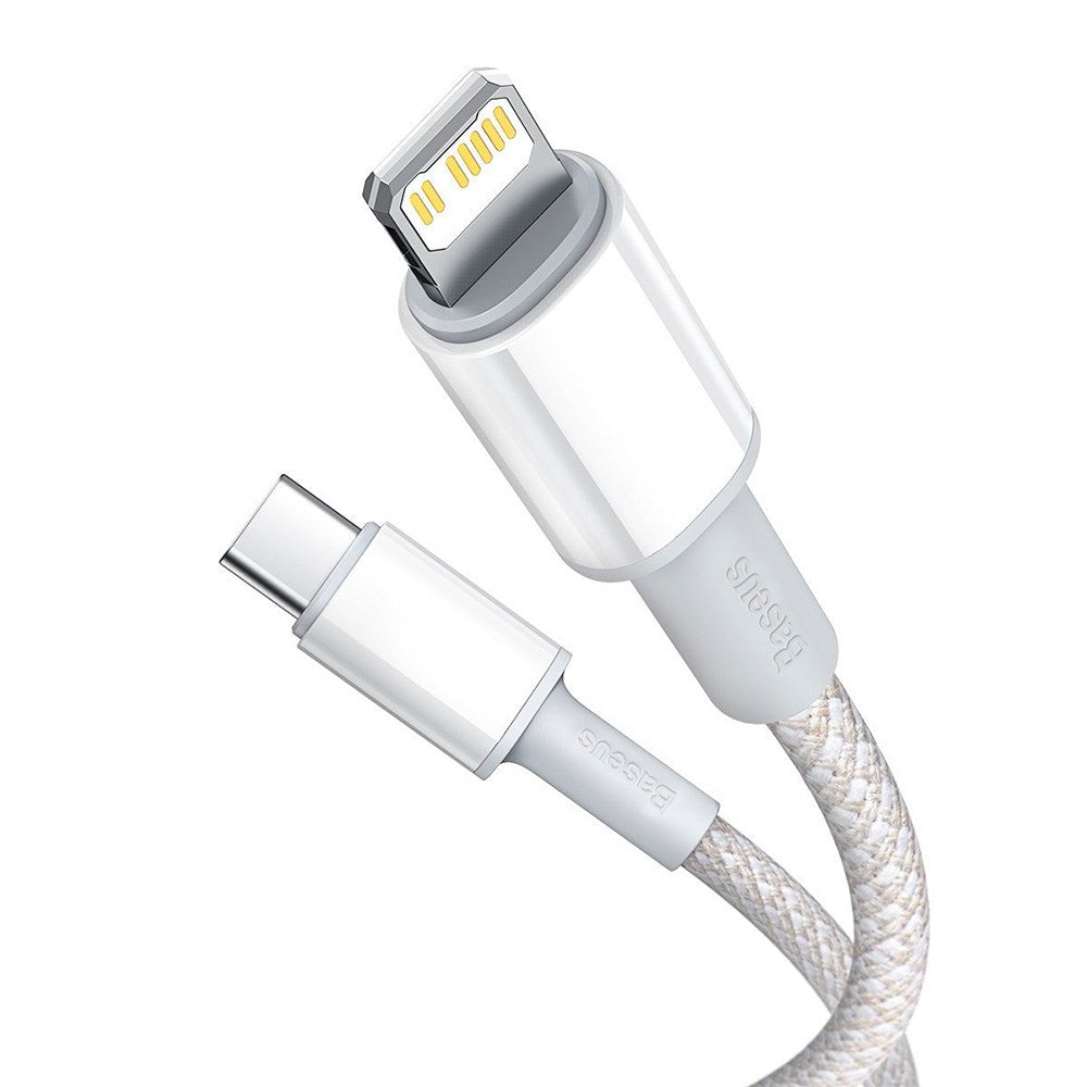Baseus High Density 20W USB-C til Lightning-kabel - 1 meter - Hvit
