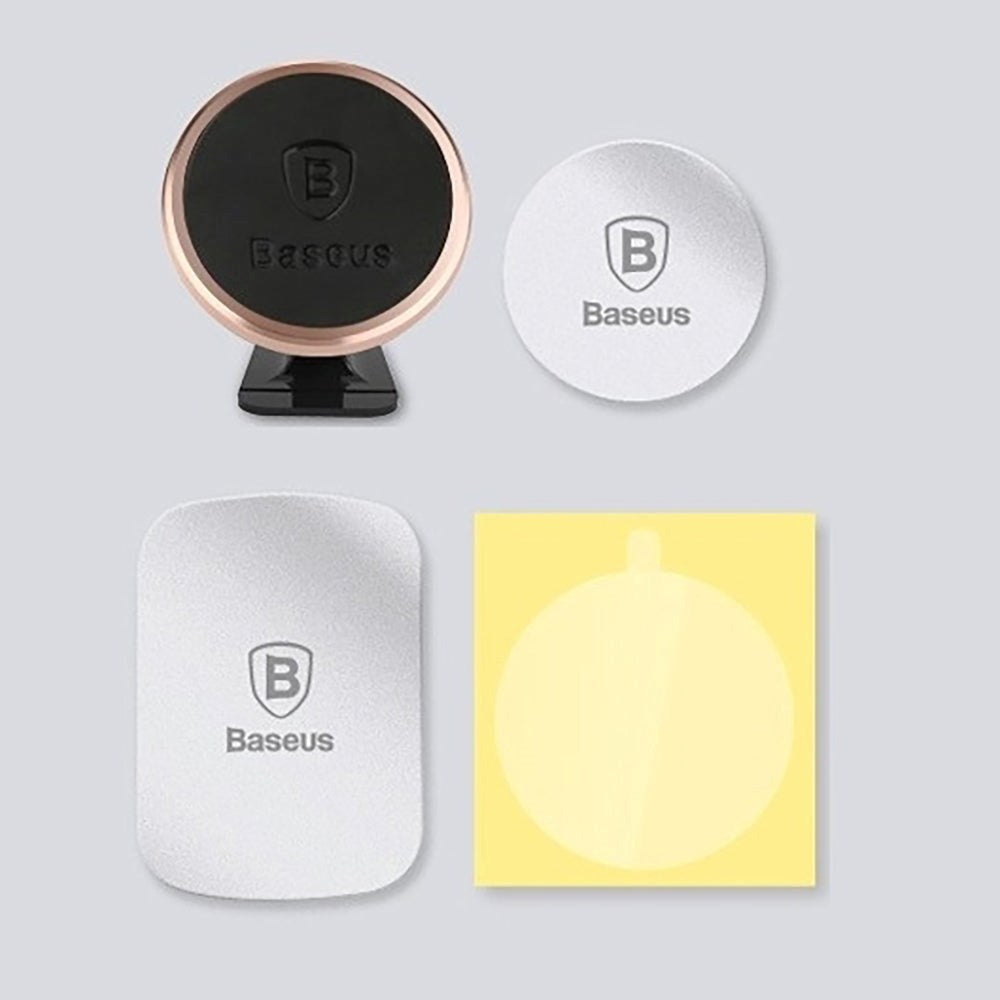 Baseus Dashboard Car Mount 360 Graders Magnetisk Mobilholder til Bil - Sort / Sølv