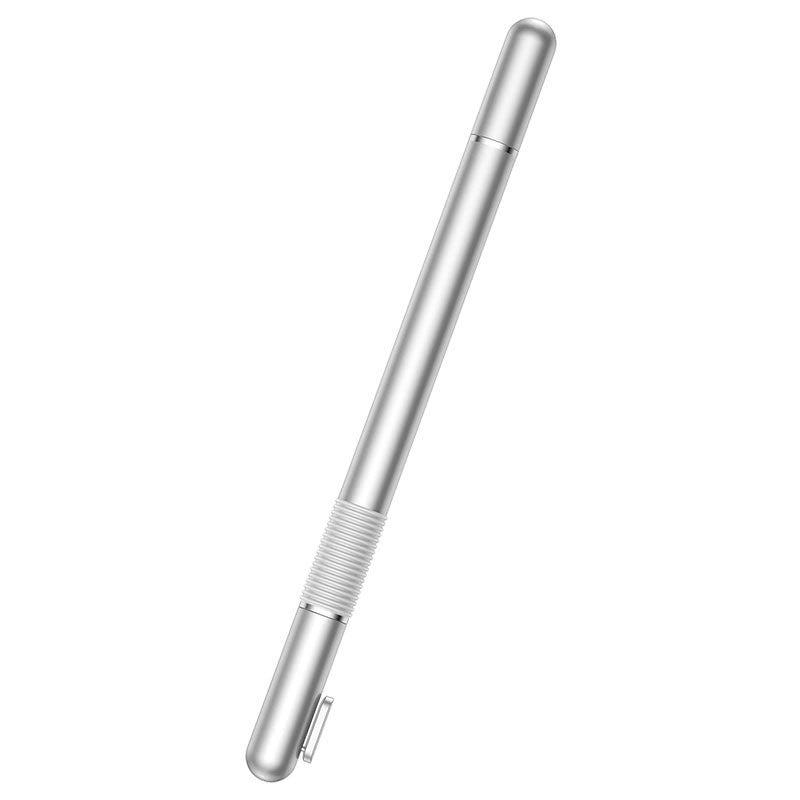 Baseus Dobbeltsidet Stylus Pen / Kuglepen - Sølv