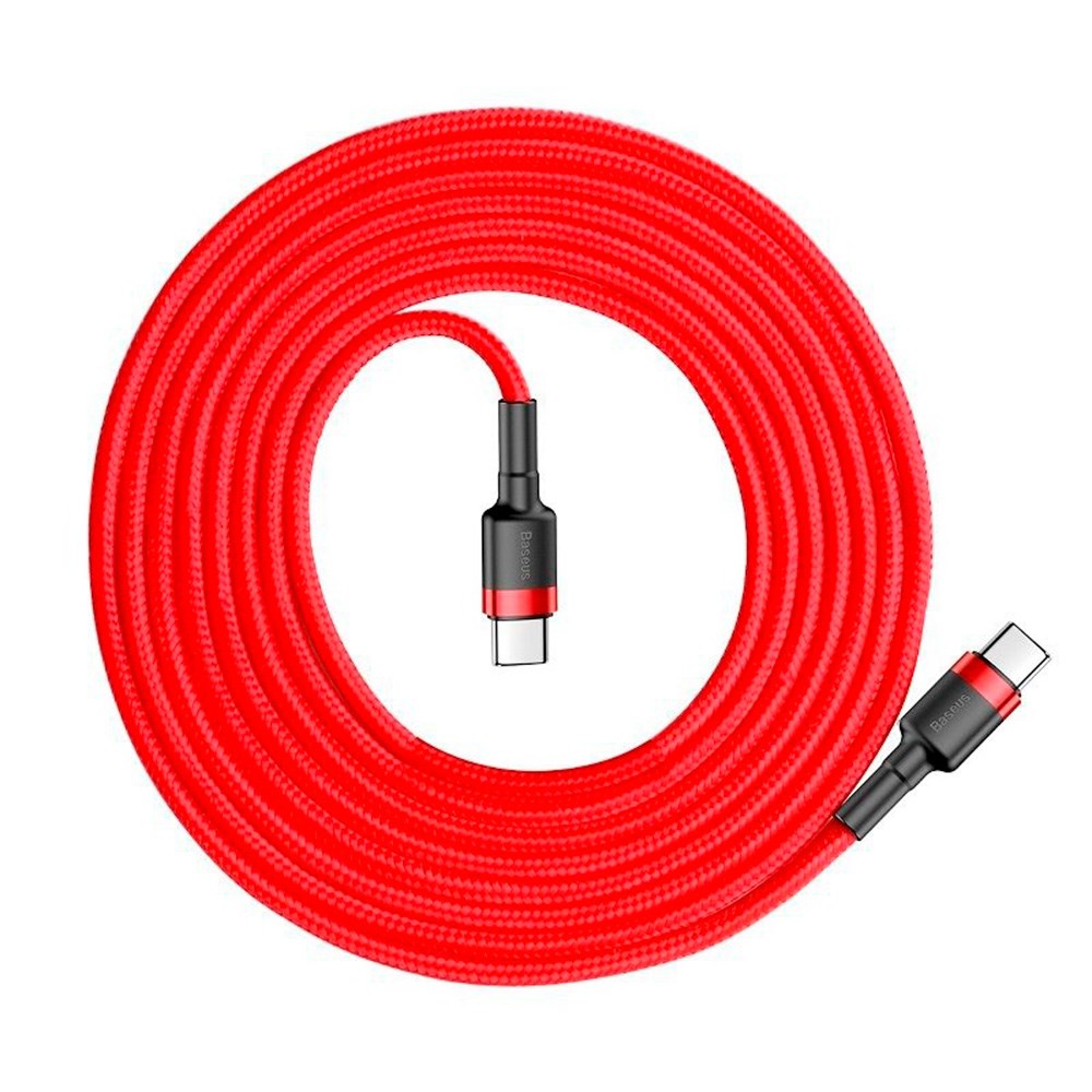 Baseus Cafule Flash 60W USB-C til USB-C-kabel - 2 meter - Rød