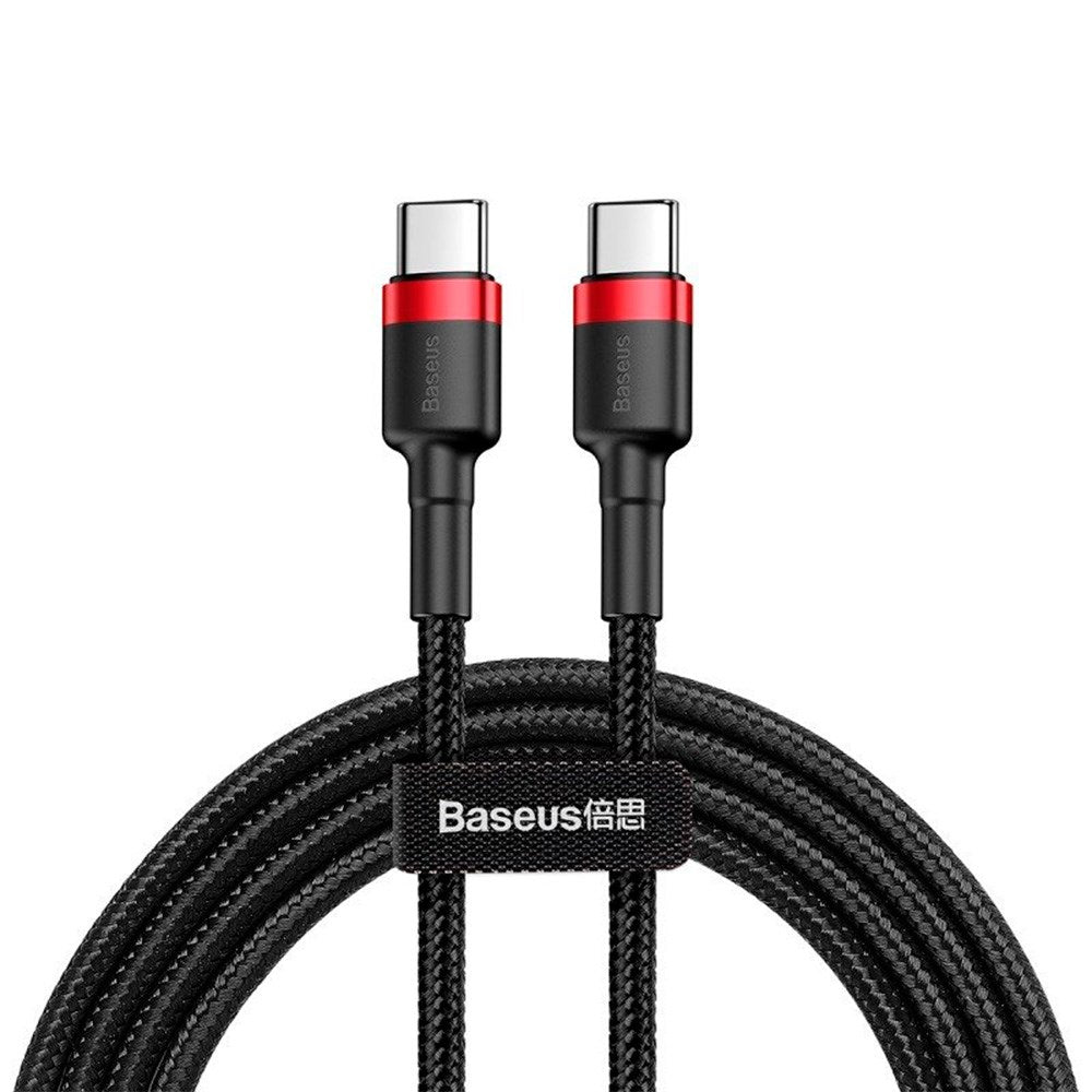 Baseus Cafule 60W USB-C til USB-C-kabel - 2 meter - svart / rød