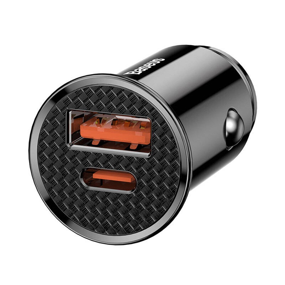 Baseus Circular 30W PD Billader m. USB-A & USB-C - Svart