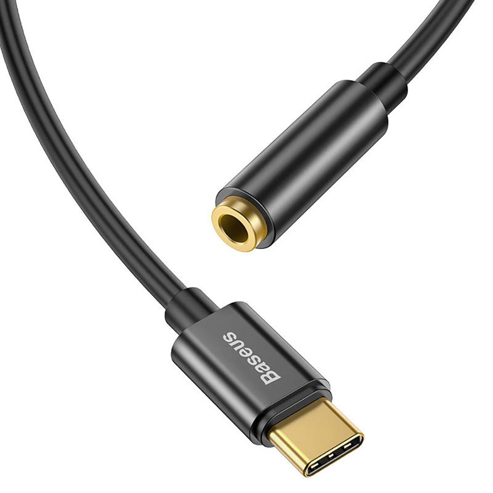 Baseus L54 USB-C til 3,5 mm Jack Audio Adapter - 9 cm - Svart