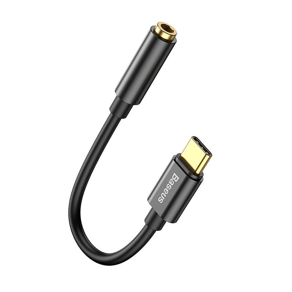 Baseus L54 USB-C til 3,5 mm Jack Audio Adapter - 9 cm - Svart