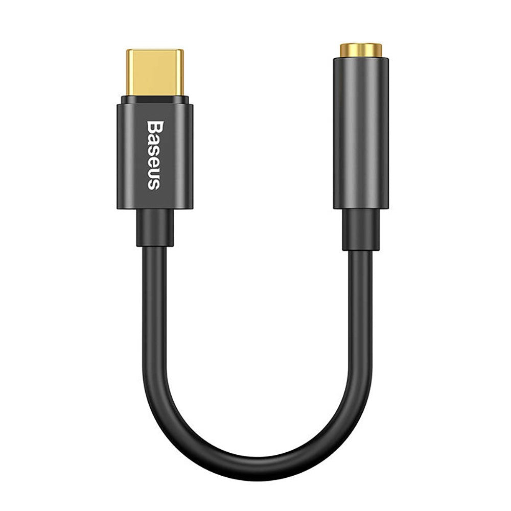 Baseus L54 USB-C til 3,5 mm Jack Audio Adapter - 9 cm - Svart