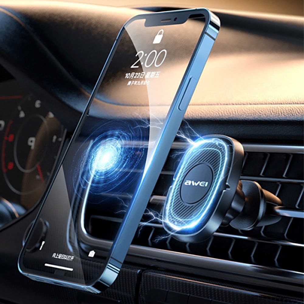 Awei X21 magnetisk mobilholder for luftventiluttak - svart