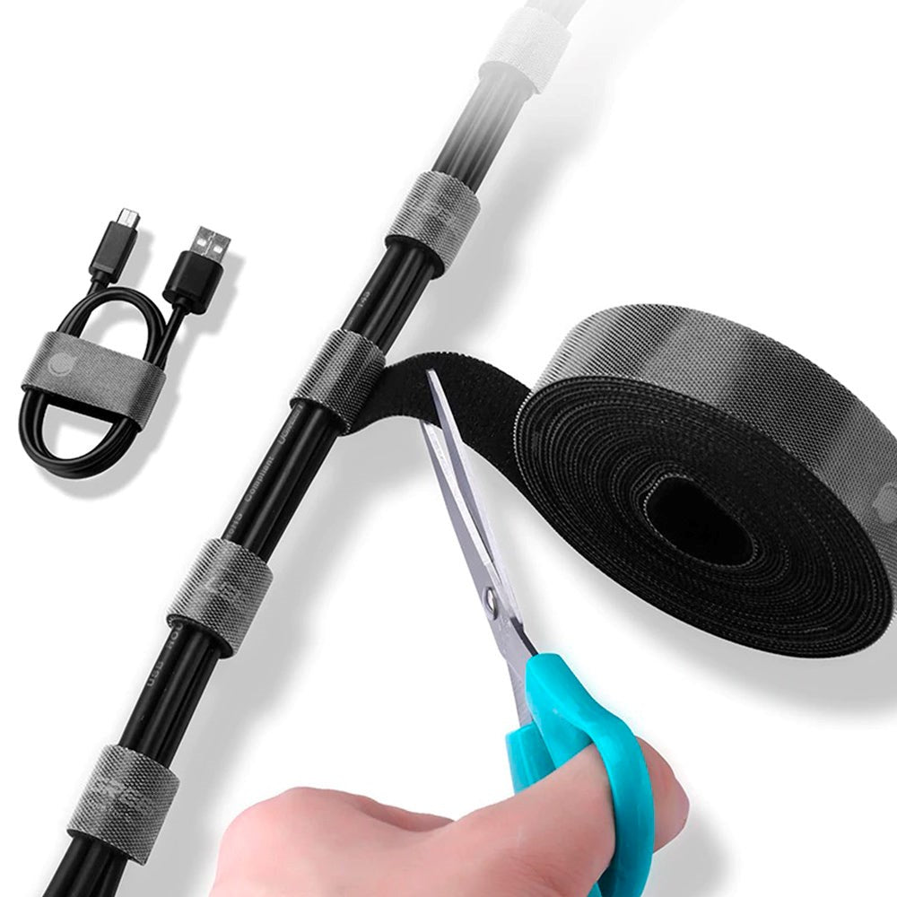 Ugreen borrelås Cable Organizer 5m - Svart