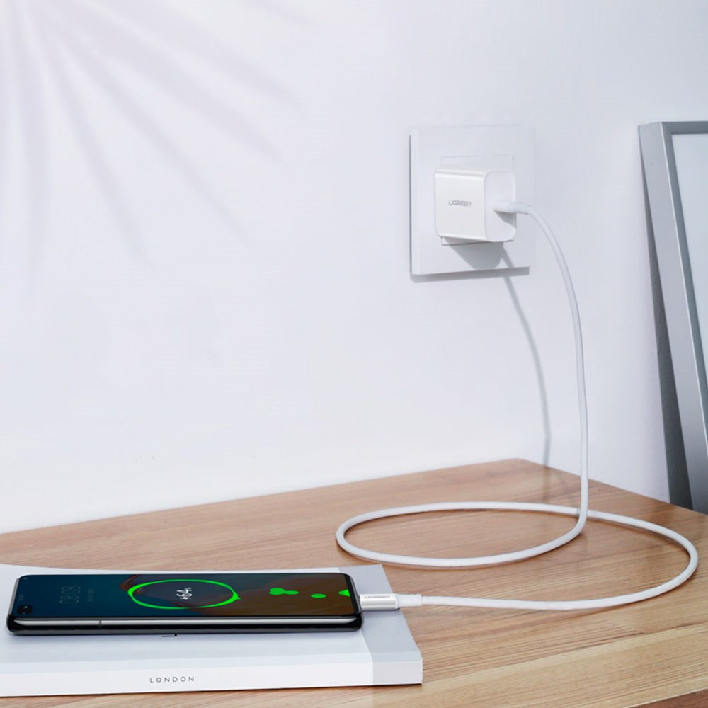 Ugreen PD 2m USB-C til USB-C-kabel 100W - Hvit