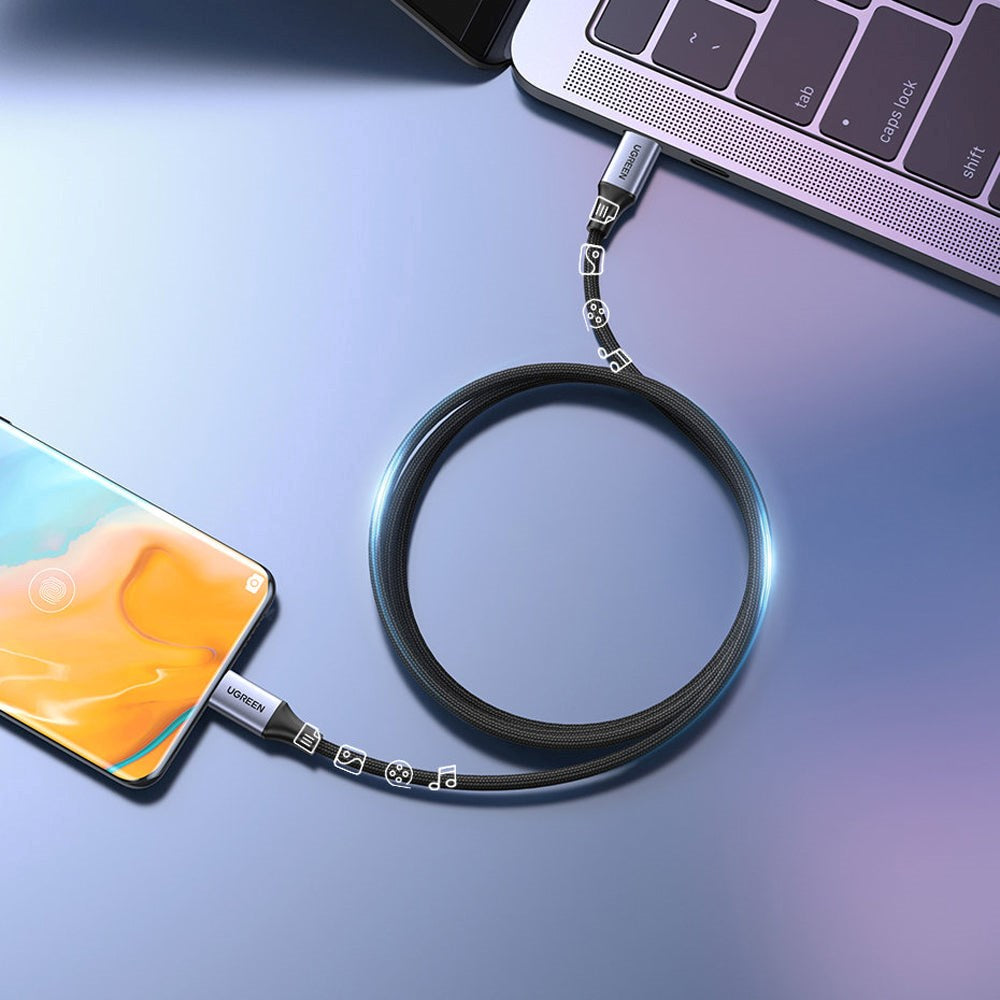 Ugreen 2m USB-C til USB-C Kabel 240W - Grå
