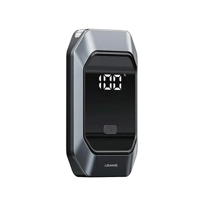 USAMS US-ZB284 15W Powerbank 8000 mAh med USB-C - Bilstarter - Lommelykt - Grå