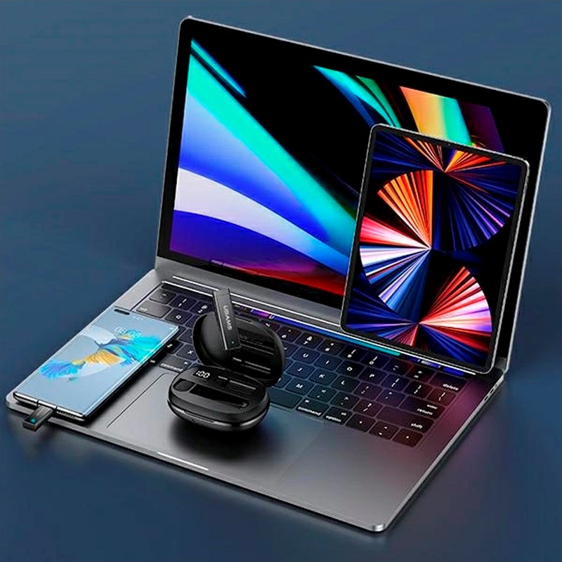 Trådløs Lavalier Mikrofon Lightning - USAMS - Sort