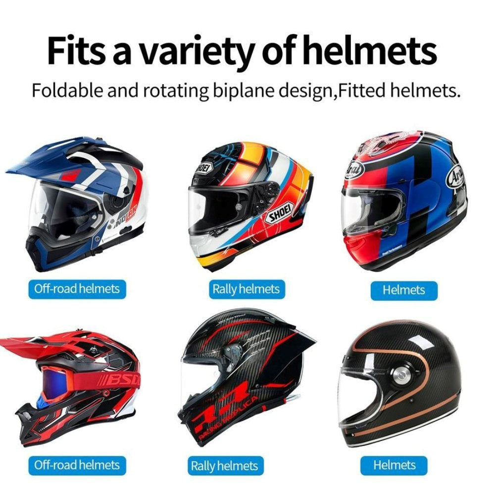 TELESIN Montering af Action Kamera til Styrthjelm - Sort / Grå