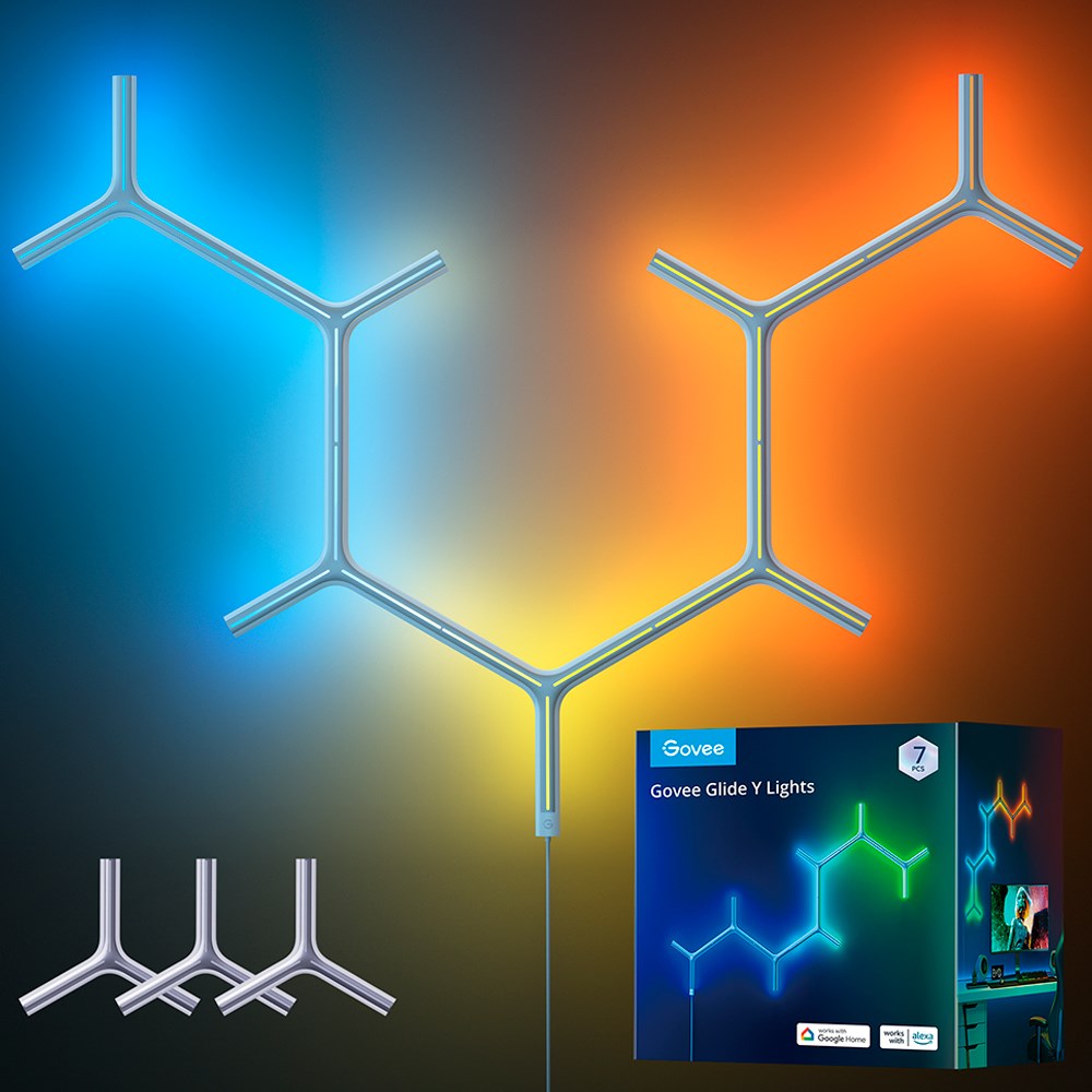 Govee Y Shape Lyspaneler 7 stk. - Hvit