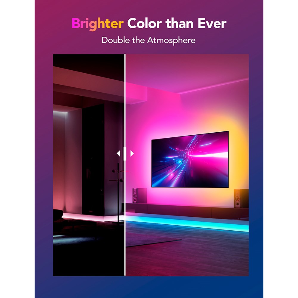 Govee LED RGBICW Strip Lights - 1m Forlengelse - Hvit