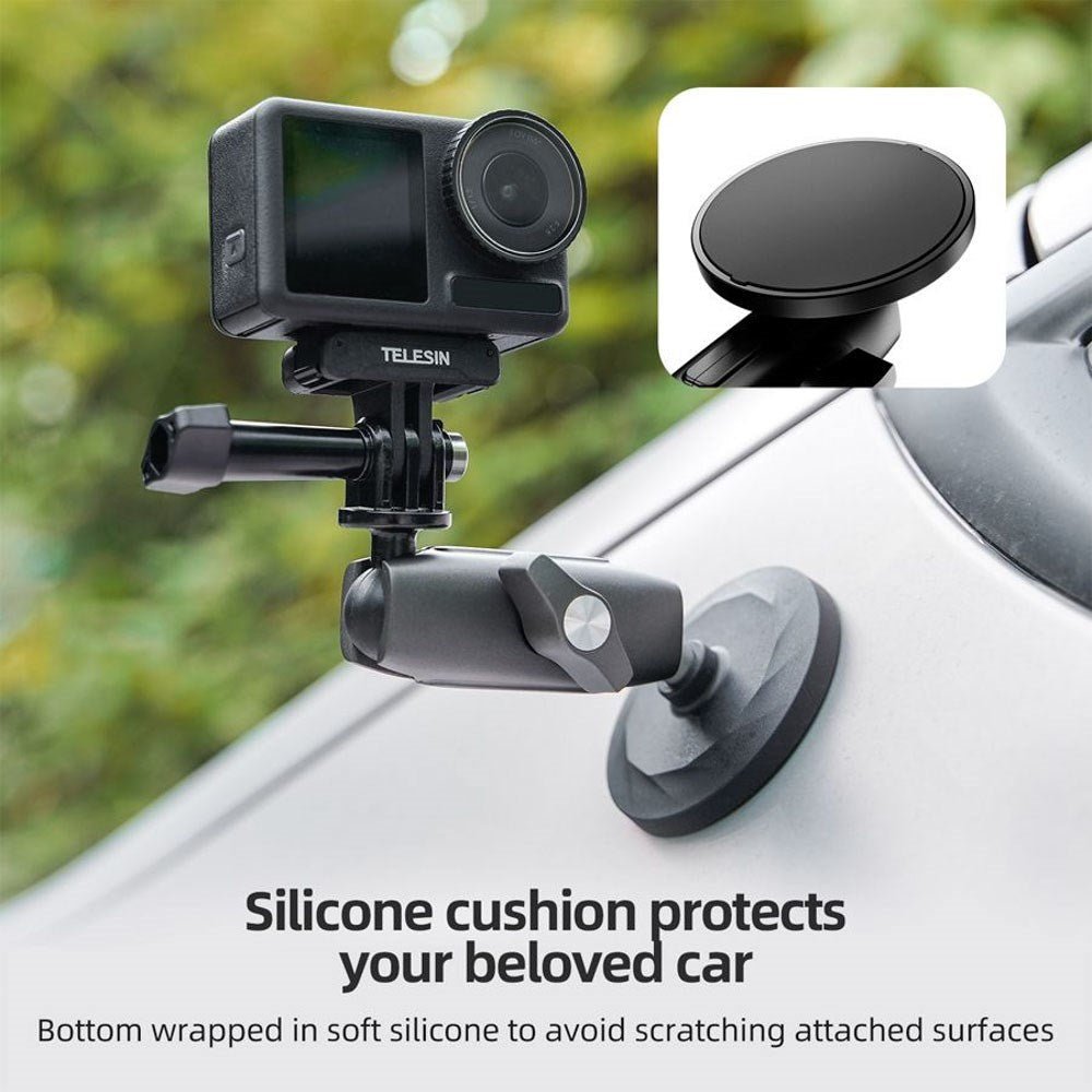 TELESIN Magnetisk & Justerbart Mount til Action Kamera - Sort