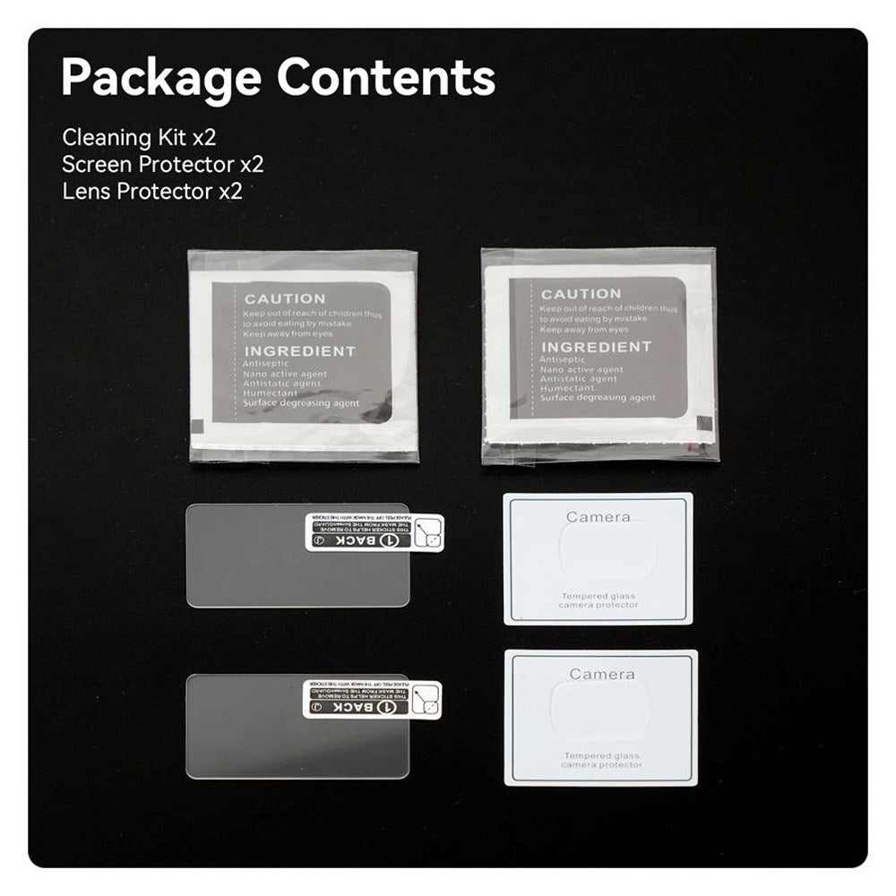 TELESIN - Hærdet Beskyttelsesglas - DJI Osmo Pocket 3 - 2 stk - Gennemsigtig