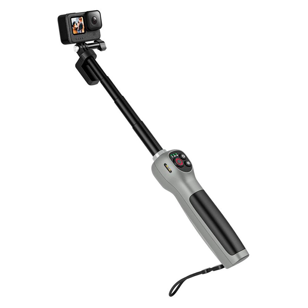 TELESIN Undervands Selfie Stick - Indbygget Fjernbetjening - GoPro Hero 8 / 9 / 10 / 11 / 12 / 13 - Grå / Sort
