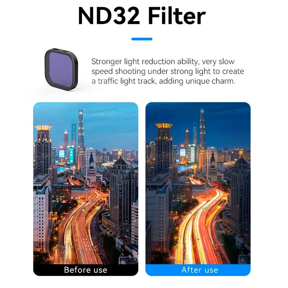 TELESIN - CPL+ND8/16/32 Linsefilter Kit - GoPro Hero 13 - Gennemsigtig