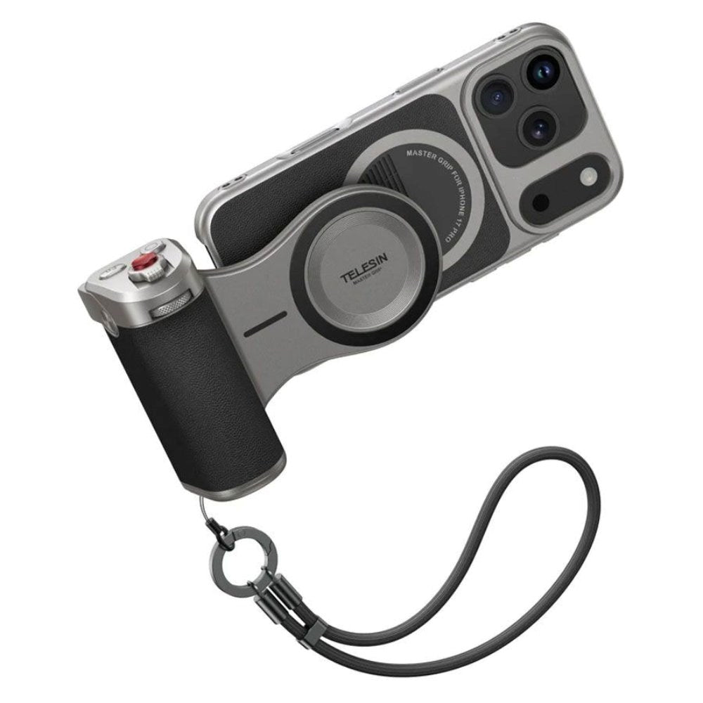 TELESIN Master Grip Holder - iPhone 17 Pro - Grå / Sort