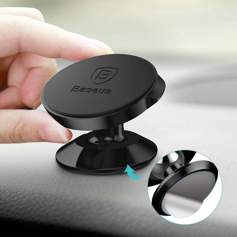 Baseus Small Dashboard Bilfeste - Magnetisk Mobilholder - Svart