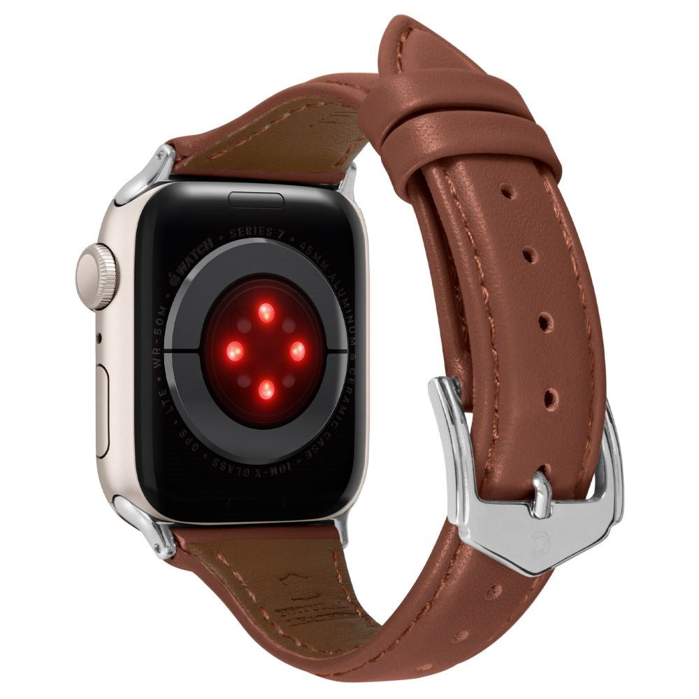 Apple Watch (38/40/SE/41/42 mm) Cyrill lærreim - klassisk utseende - brun