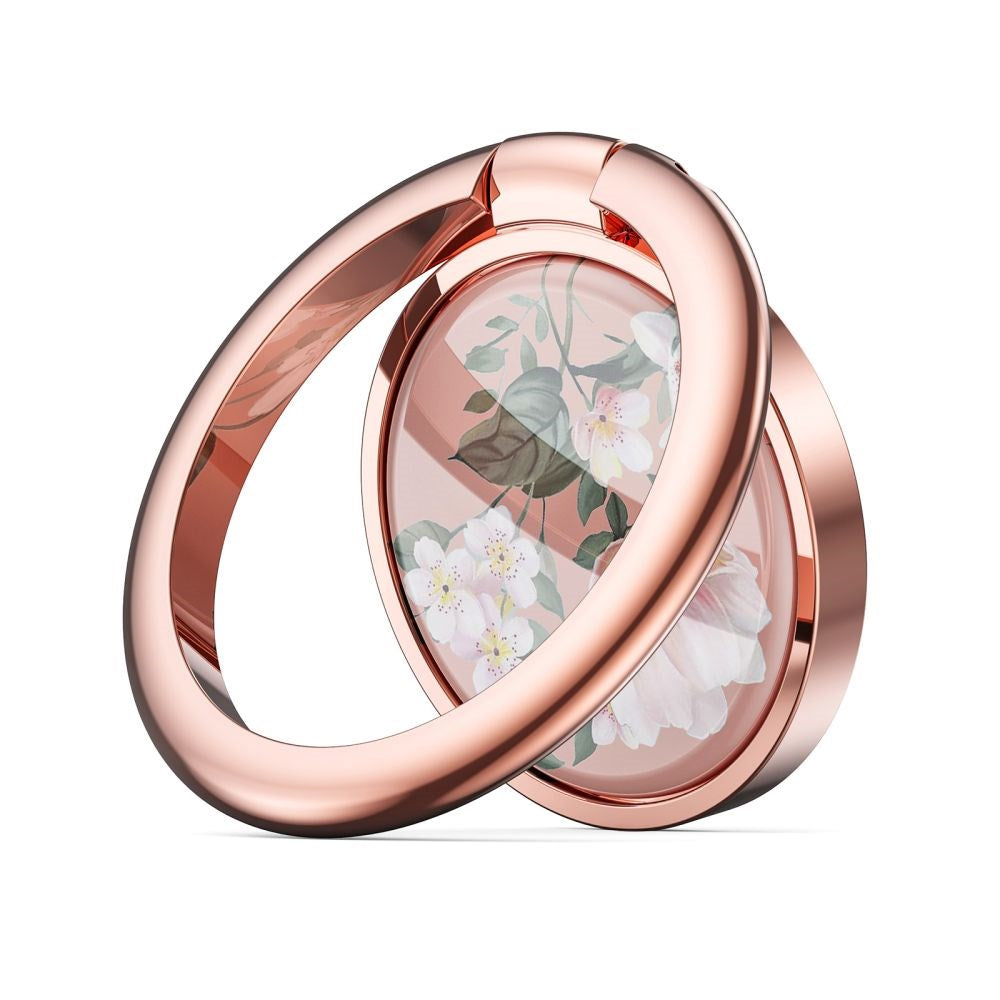 Smartphone Finger Ring fra Tech-Protect w. 3M-klistremerke - Magnetisk - Blomsterose