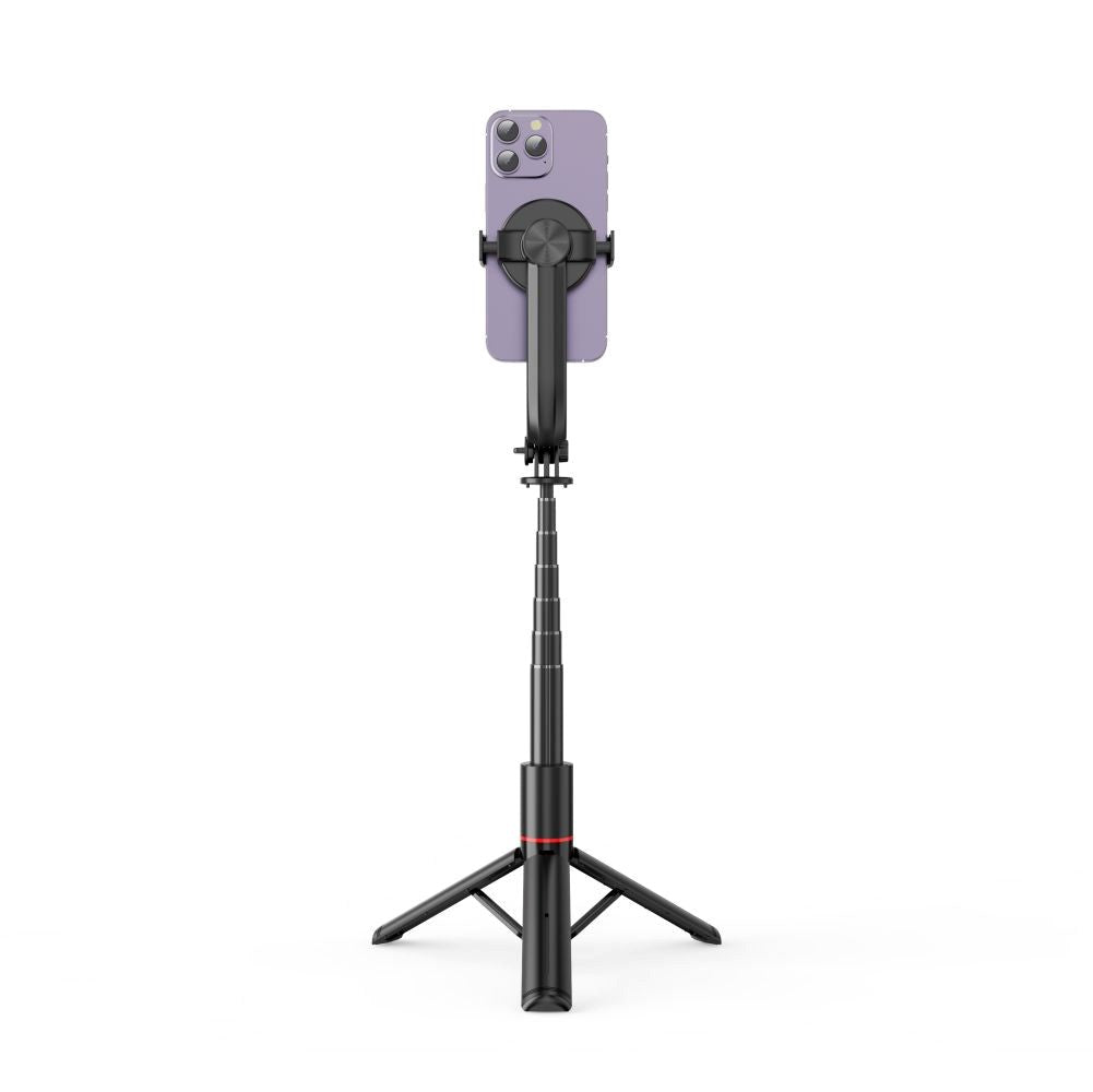 Tech-Protect L04S Selfie-pinne m. Stativ og Bluetooth - MagSafe-kompatibel - Svart