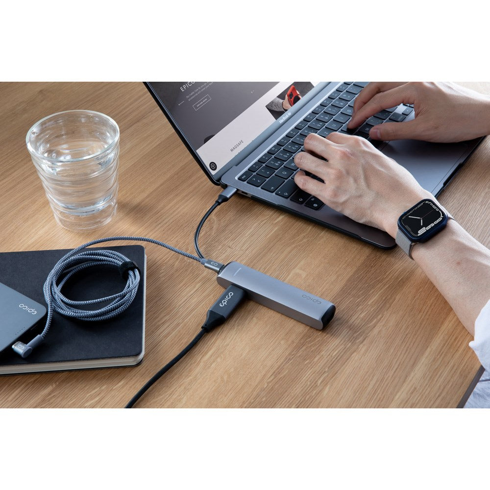Epico 6-i-1 slank 8K USB-C-adapter - Space Grey