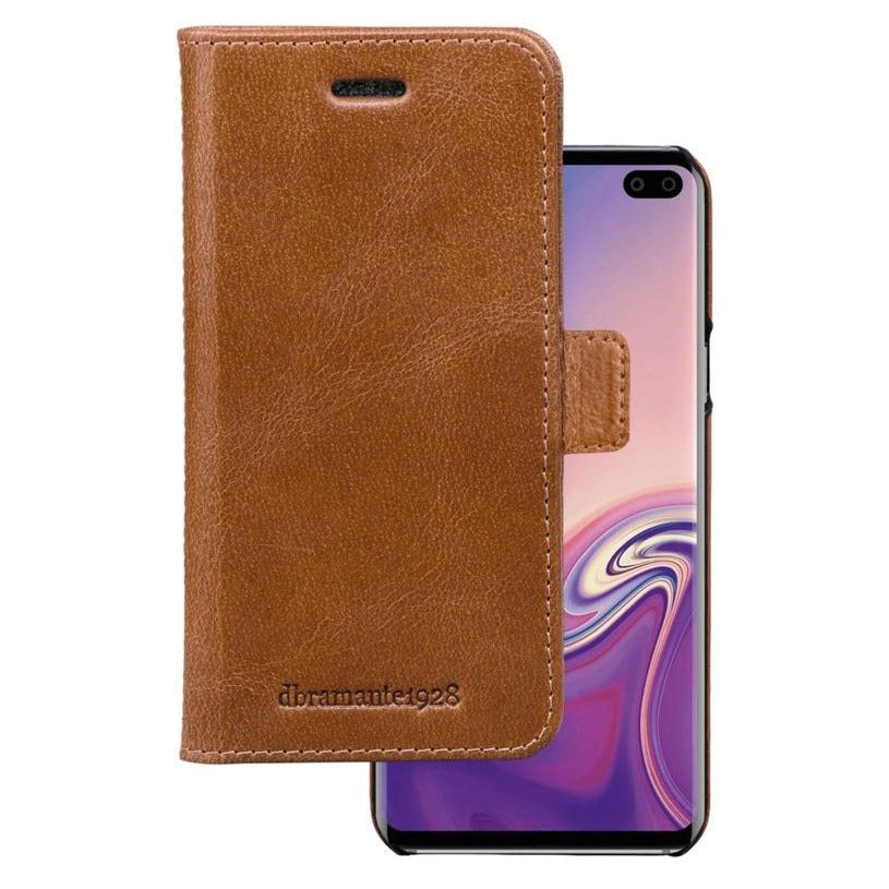 Samsung Galaxy S10+ (Plus) dbramante1928 Lynge Ægte Læder Magnet Cover m. Pung Tan