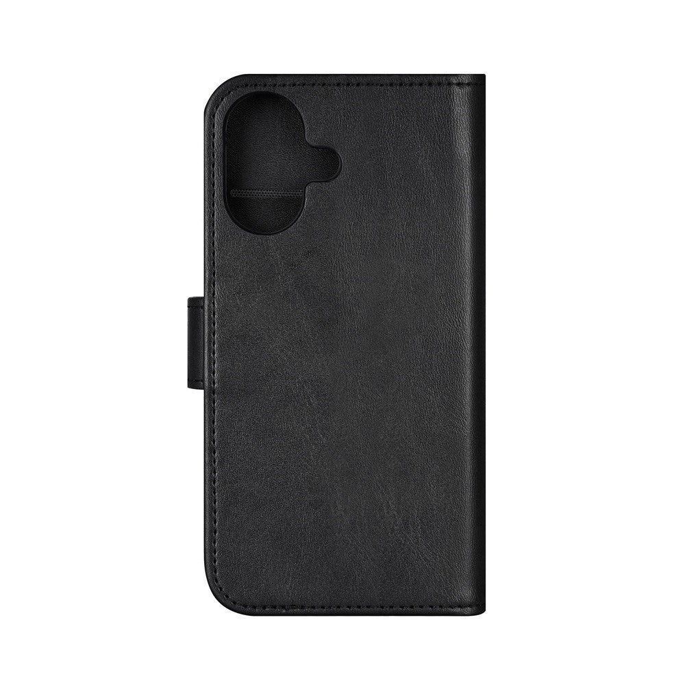 iPhone 16 Classic Wallet Flip Cover m. Kortholder & Stander - Sort