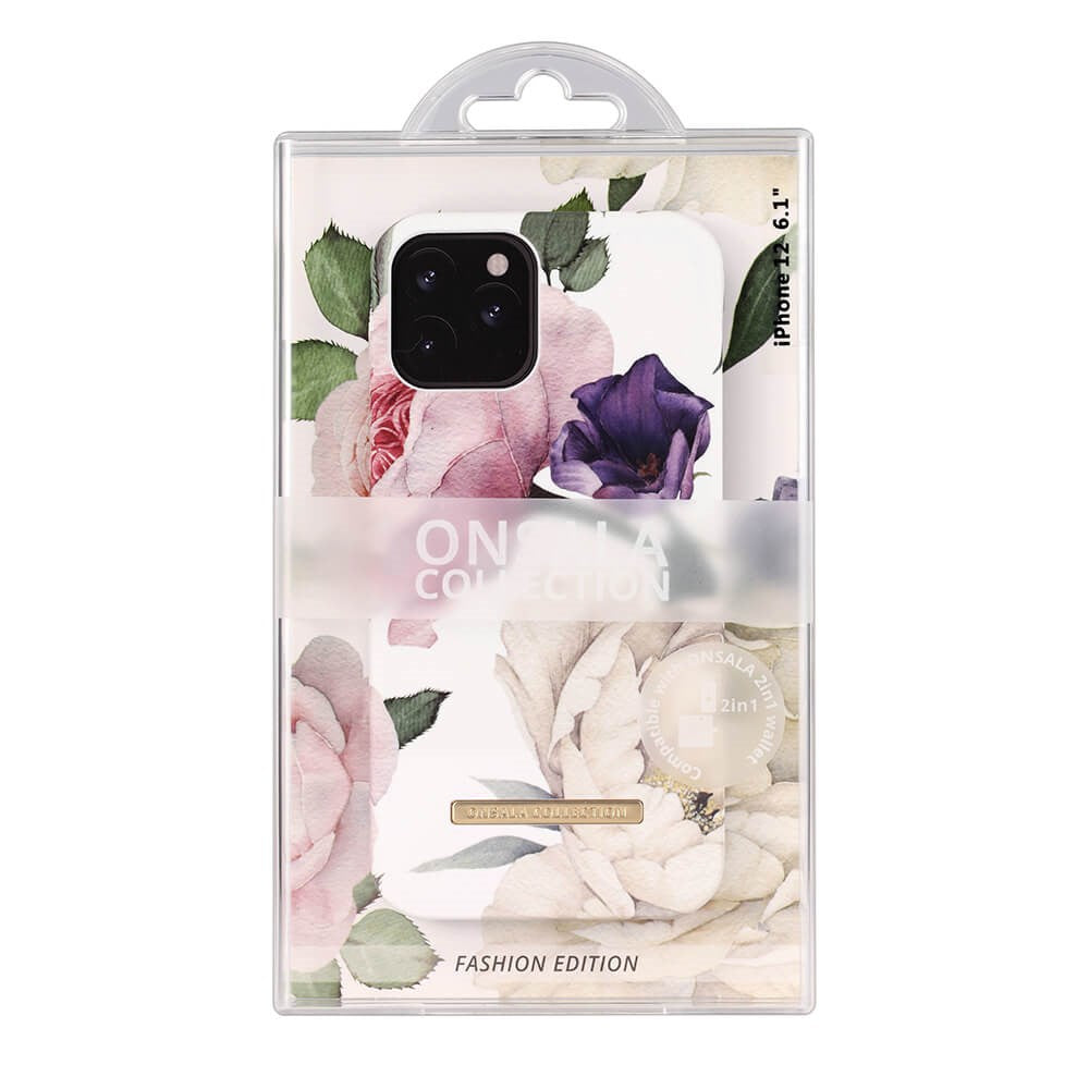 GEAR Onsala Collection iPhone 12 / 12 Pro Cover m. Magnet - Soft Rose Garden