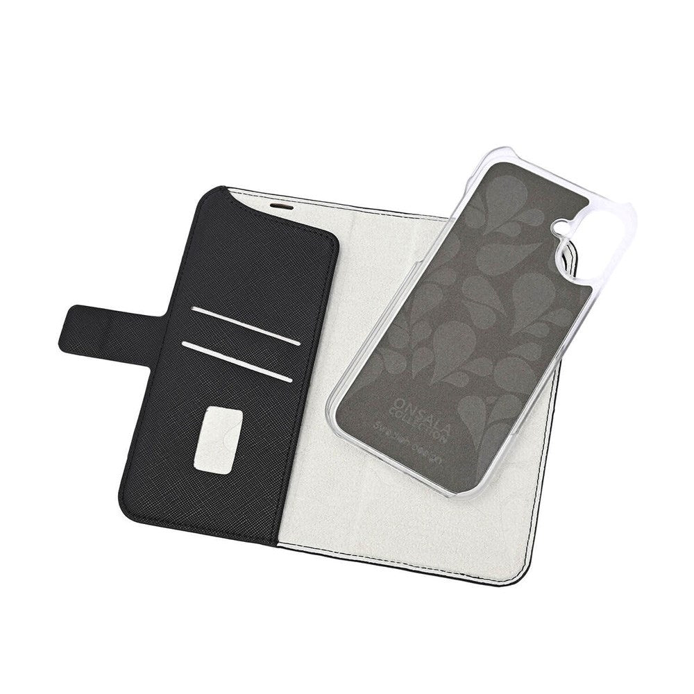 GEAR ONSALA iPhone 16 Plus ECO Flip Cover m. Lommebok - MagSafe-kompatibel - Svart